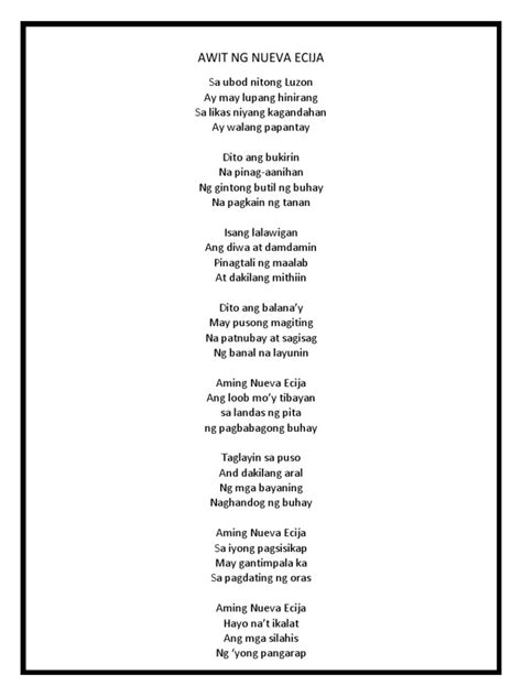 cuyapo hymn lyrics|Cuyapo: Municipality of Cuyapo, Nueva Ecija is now a .
